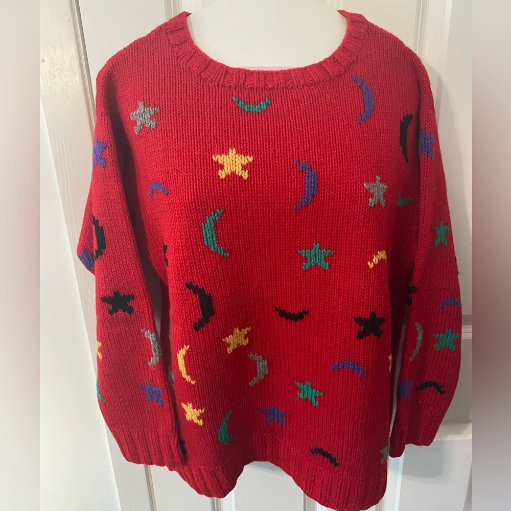 Hunters Run Vintage Red Wool Sweater